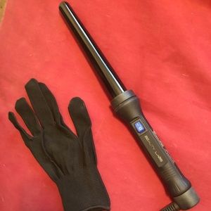 Ceramic Hair Curling Wand w/ heat resistant glove